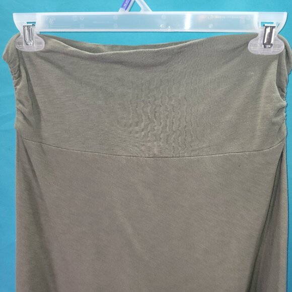 Carve Designs Olive Green Knee-Length Skirt M Ruched Sides Casual Everyday Wear - Picture 2 of 12